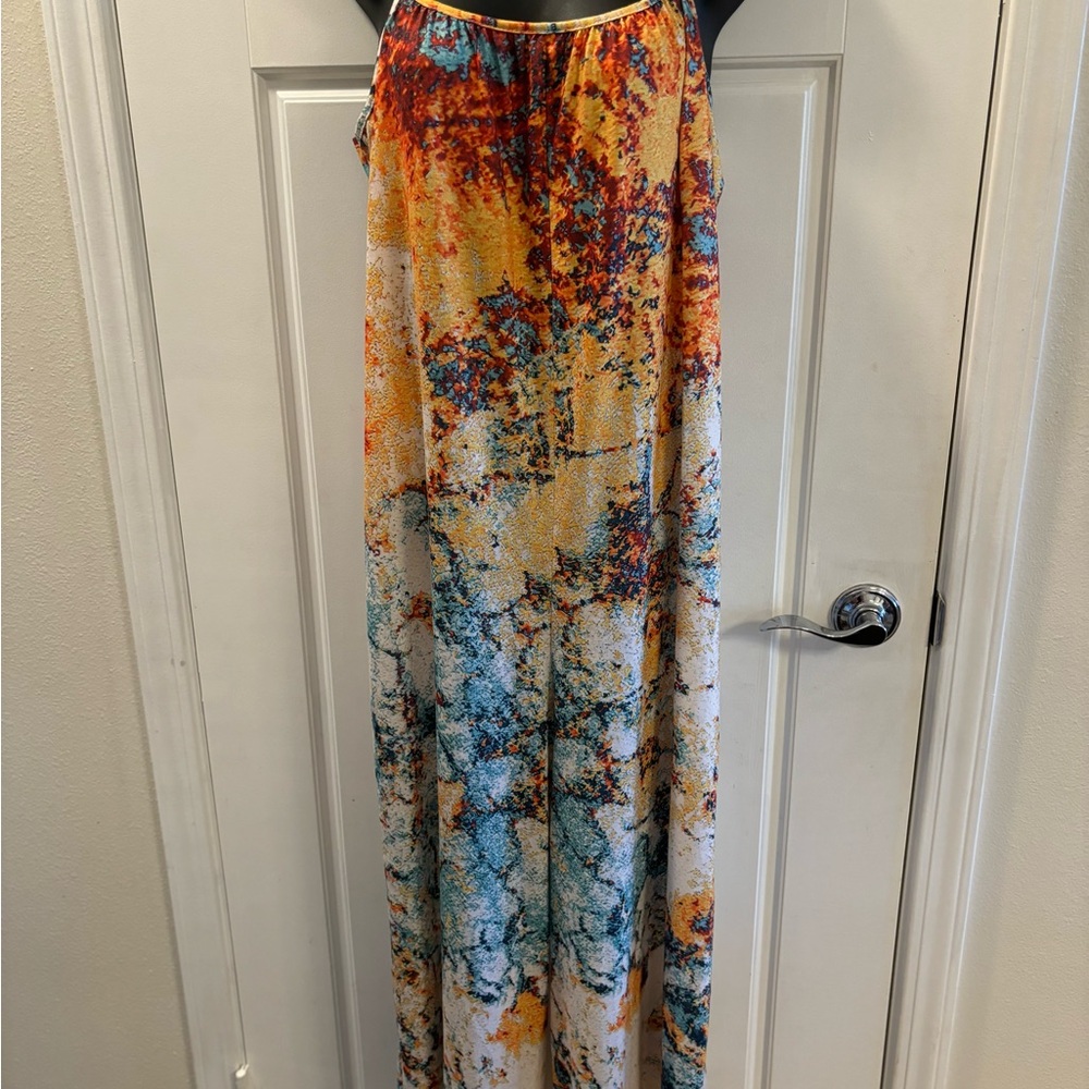 Orange and Yellow Romper with Pockets